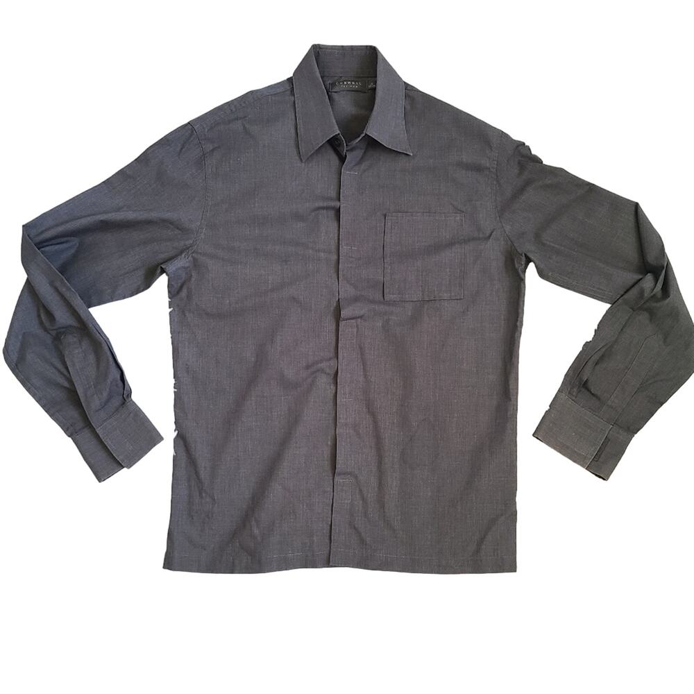 Conwell For Men Gray H&M Hook And Loop Dress Shirt Size Small